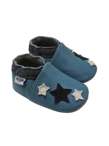 Mejale Baby Krabbelschuhe aus Leder, weiche Lauflernschuhe mit rutschfester Sohle 