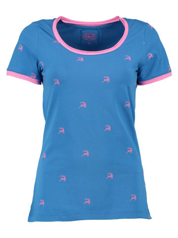 OS-Trachten T-Shirt Xenavo in mittelblau