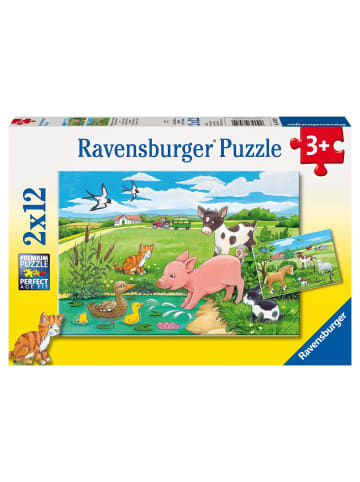 Ravensburger Tierkinder auf dem Land. Puzzle 2 x 12 Teile