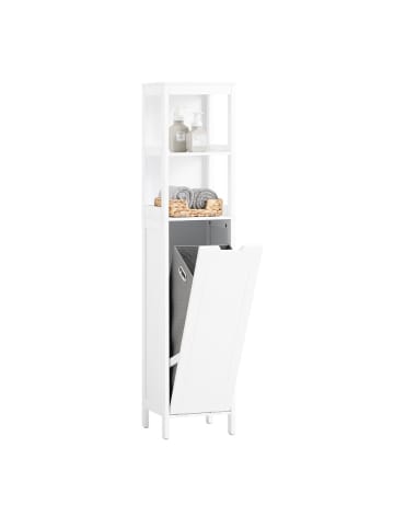SoBuy Badezimmerschrank in Reinweiß - (W) 30 x (H) 145 x (L) 30 cm