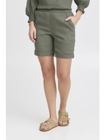 PULZ Jeans Leinenhose in Grün