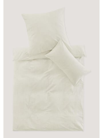 Hessnatur Hessnatur Bettwäsche-Set aus Bio-Baumwolle mit Leinen in naturweiss