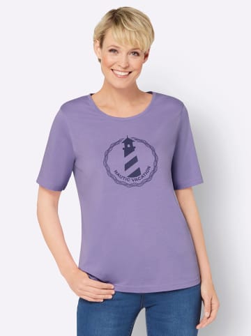 Sieh an! Kurzarmshirt in lavendel-marine