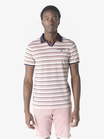 KOROSHI Herren polo mit kurzem ärmel in weiß