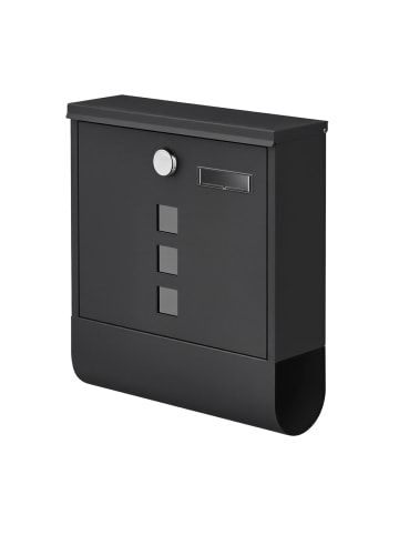 SONGMICS Briefkasten Poster in Schwarz - (B)30.8 x (H)33.8 x (T)10 cm