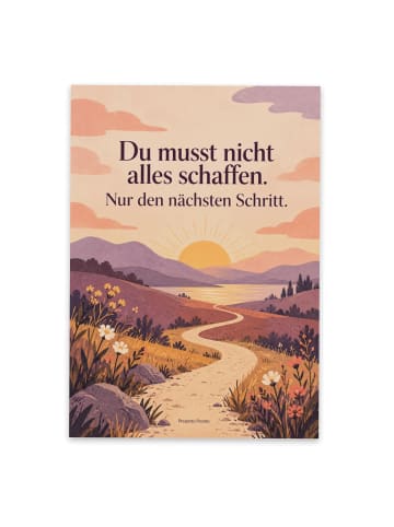 Mr. & Mrs. Panda Postkarte Weg ermutigend Design mit Spruch in Weiß