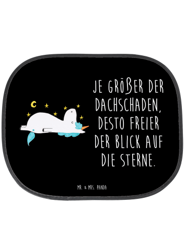 Mr. & Mrs. Panda Auto Sonnenblende Einhorn Sternenhimmel mit Spruch in Schwarz