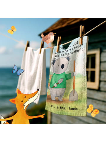 Mr. & Mrs. Panda Handtuch Garten- und Landschaftsbauer Leidensch... in Weiß