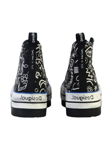 Desigual Crush Arte – Hohe Schnürsneaker Schwarz