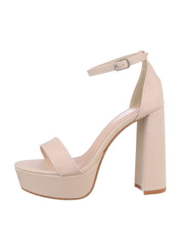 Ital-Design High-Heel Sandalette in Beige