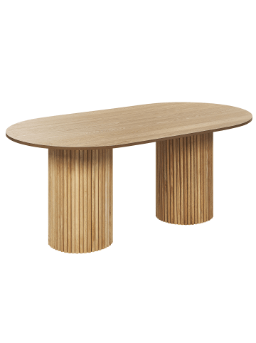 Beliani Esszimmertisch SHERIDAN in Braun - (W) 100 x (H) 76 x (L) 180 cm