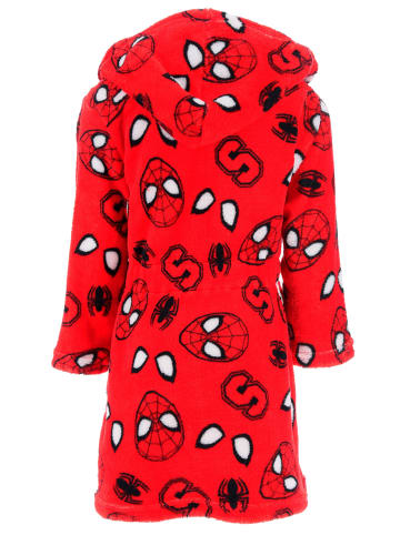 Spiderman Spiderman Bademantel mit Kapuze und zwei Taschen in rot