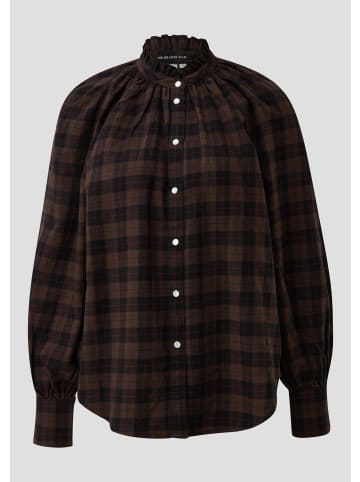 QS Bluse in 89N0_dunkelbraun