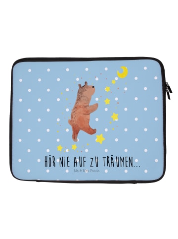 Mr. & Mrs. Panda Notebook Tasche Bär Träume mit Spruch in Blau Pastell