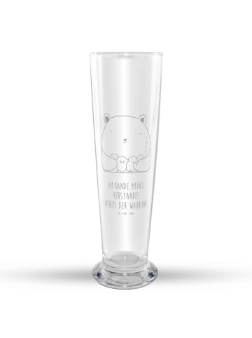 Mr. & Mrs. Panda Trinkglas Bär Gefühl mit Spruch in Transparent