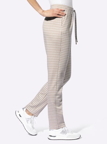 Heine Karohose in beige-ecru-kariert