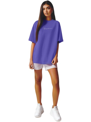 Reichstadt Reichstadt Oversized T-Shirt Damen Brand Stick 23RSW044 Light Purple XS