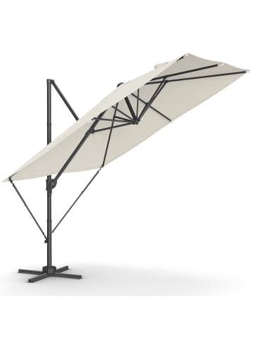 SONGMICS Sonnenschirm Sheld in Weiß - (D)270 x (H)245 cm