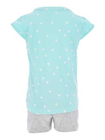 Peppa Pig 2tlg. Outfit: Sommer-Set  T-Shirt und Shorts mit Paillette in Türkis