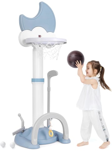 COSTWAY 4 in 1 Kinder Basketballkorb Set in Blau