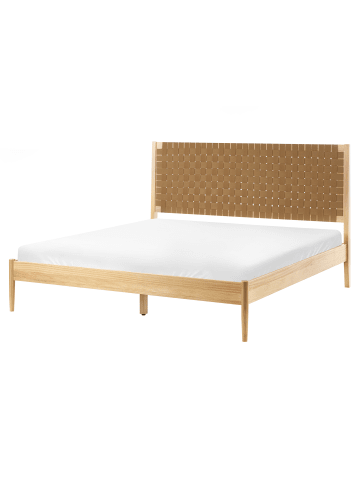 Beliani Doppelbett BRUNEMONT in Braun - (W) 167 x (H) 110 x (L) 208 cm