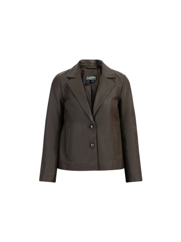 DreiMaster Damen Lederblazer in Taupe