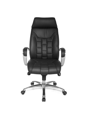 KADIMA DESIGN Bürostuhl Echtleder bis 120kg Schreibtischstuhl Wippfunktion