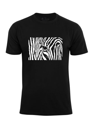 Cotton Prime® T-Shirt Black & White Zebra Eye in schwarz