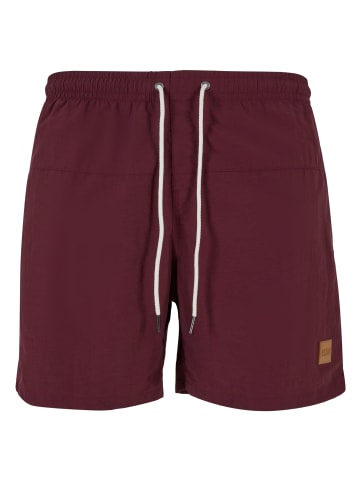 Urban Classics Urban Classics Herren Block Swim Shorts 2-Pack in blk/blk+cherry