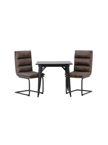 ebuy24 Essgruppe Tempe 45 (3-teilig) Schwarz 80 x 80 cm