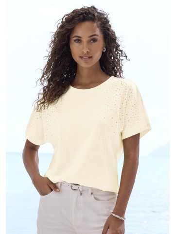 LASCANA Kurzarmshirt in gelb