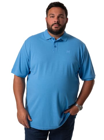 Men Plus Poloshirt in himmelblau