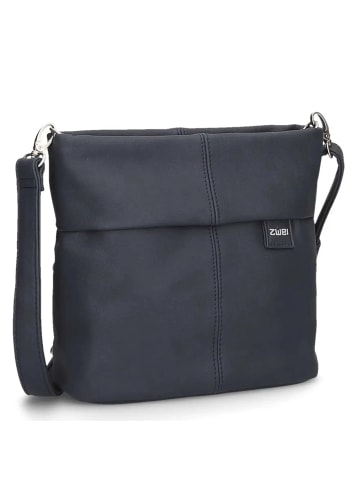 Zwei Mademoiselle M8 - Schultertasche 25 cm (nubuk-espresso) in nubuk-ink