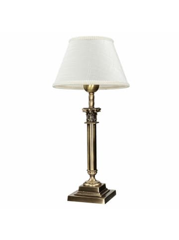 Licht-Erlebnisse Tischlampe (B)20.5 x (L)20.5 x (H)41.5 cm in Bronze hell glänzend Weiß