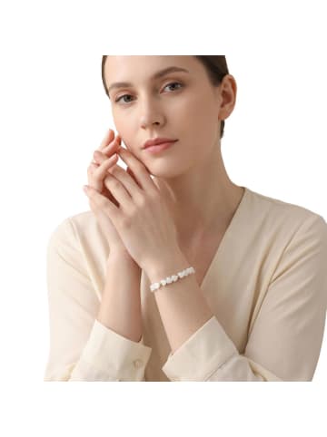 Amor Armband Edelstahl, IP gold, Perlmutt in gold