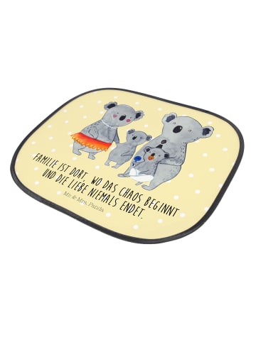 Mr. & Mrs. Panda Sonnenschutz Koala Familie mit Spruch in Gelb Pastell