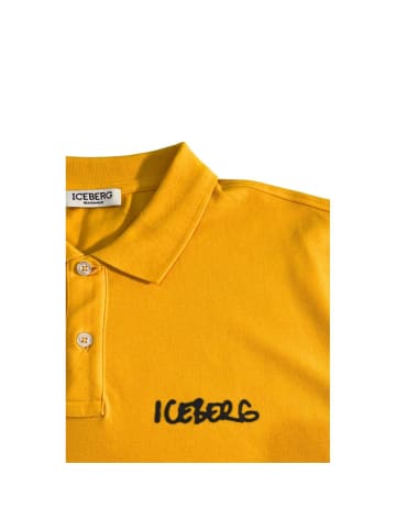Iceberg Gelb Baumwolle Herren Polo Hemd