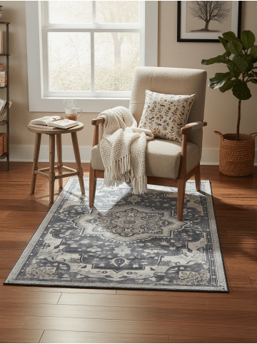 SONGMICS HOME Teppich Verina in Grau - (B)80 x (H)0.1 x (T)150 cm