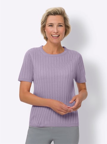 Sieh an! Kurzarm-Pullover in flieder