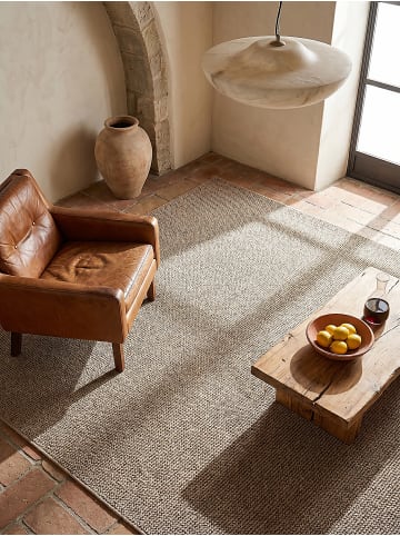 KADIMA DESIGN Flachwebteppich Uni flachgewebt pflegeleicht Wohnzimmer Flur Esszimmer in Natur