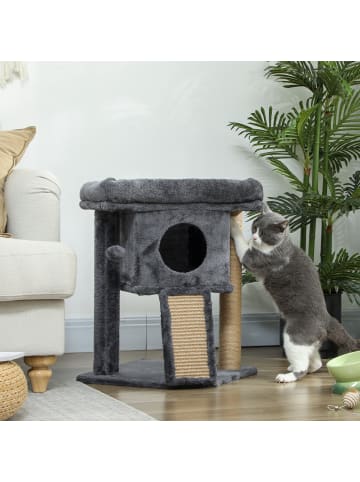 Pawhut Kratzbaum Dunkelgrau 40B x 40T x 57H cm