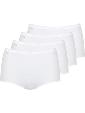 Sloggi Baumwolle, Single-Jersey Taillenslip 4er-Pack Basic+ in weiß