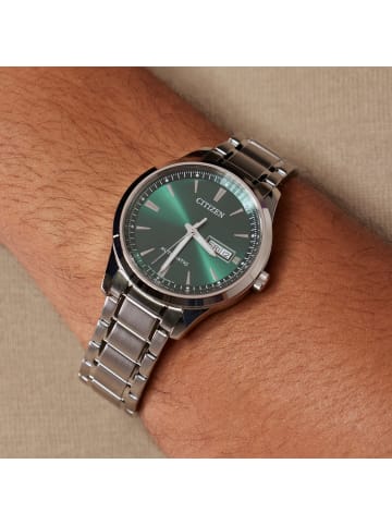 Stahl Automatischuhr Citizen Silber