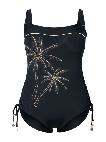 Ulla Popken Badeanzug in schwarz