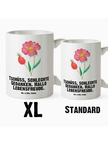 Mr. & Mrs. Panda Tasse Blume HageRundunge mit Spruch in Weiß