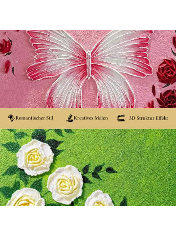 ARTNANAS Exlusive 3D-Strukturmalerei Set -Margeriten