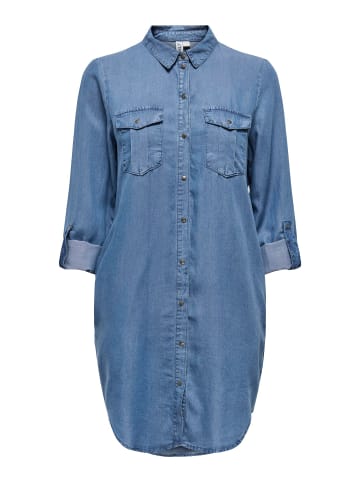 ONLY Hemdblusenkleid in Medium Blue Denim