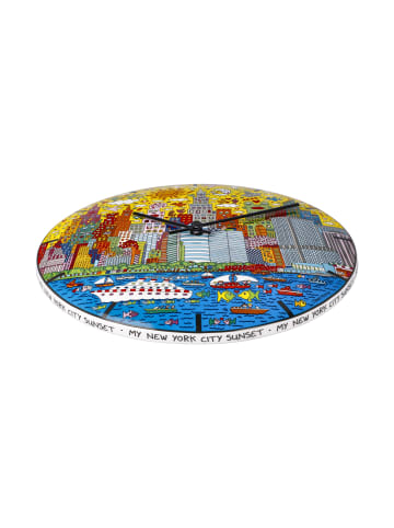 Goebel Wanduhr " James Rizzi My New York City Sunset " in Bunt
