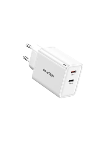 Wisam® Choetech, GaN, 2x USB-C, PD65W Netzwerkladegerät (weiß)