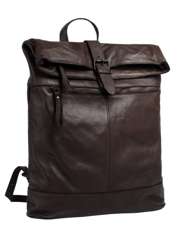 Forty degrees Rucksack echt Leder in dunkelbraun